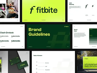 Fitbite - Brand Guidelines 3d animation brand guidelines brand identity brandidentity branding casestudy color design fitbite food graphic design health logo logo concept logomark mockup modern typography