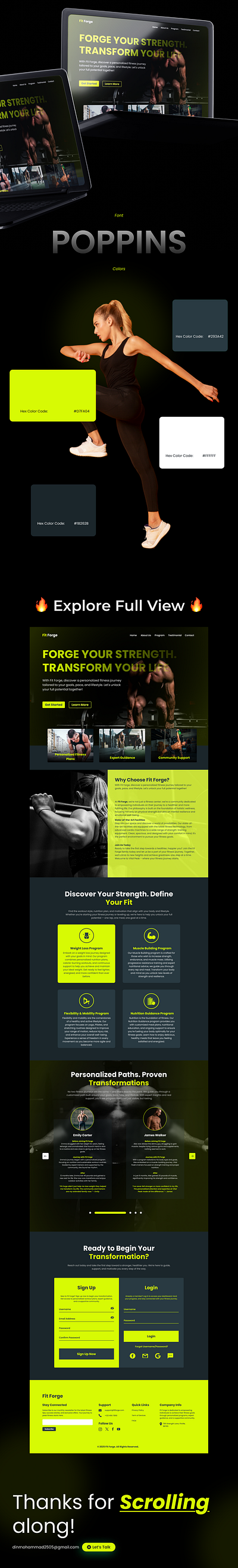 FitForge - Fitness Journey Landing page cleanui creativedirection designinspo dribbbleshots figmadesign fitforge fitnessdesign fitnessgoals fitnessjourney fitnesslandingpage healthappdesign landingpagedesign modernui responsivedesign uishowcase uiuxdesign uxinspiration webdesign wellnessdesign workoutwebsite