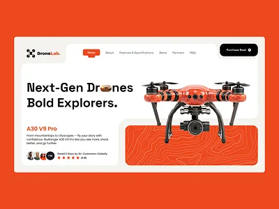 Next-Gen Drone Landing Page UI drone landing page drone website figma web design landing page product design website ui