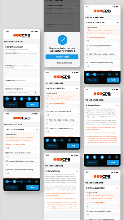CPB - Per-Lift Start Card Mobile App UI/UX" or "Industrial Check app design b2b b2b app best app for construction clean design construction app design construction tech constructiontech construction data entry industrial app management app design mobail app mobile app for construction mobile ui modern ui process flow productdesign uiux userexperience workflow