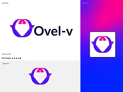 Ovel v leter logo abstract branding branding identity business logo creative logo design designer gradient graphic design letter logo logo modern ovel v symbol tech v letter