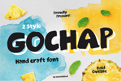 Gochap bold font branding cartoon font crayon font custom font display font font font design font style free font fun font funky font handcraft font kids font marker font outline font playful font poster font quirky font summer font