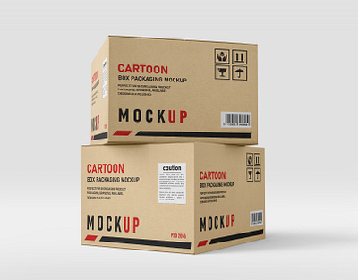 CARTON BOX PACKAGING MOCKUP 3d box branding carton craft design graphic design illustrator kraft logo mockup motion graphics packaging photoshop psd shipping template ui ux vector