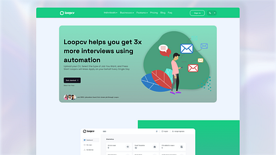🔁Redesign LoopCV – Job Search Automation Platform UI/UX Design branding dashboarddesign graphic design ui uxdesign webdesign
