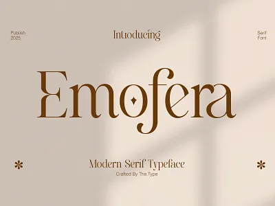 Emofera | Modern Serif Font beauty canva chic classy clean display elegant fashion feminine font luxury magazine modern retro serif stylish trend trendy typeface vintage