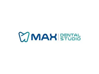 MAX DENTAL STUDIO - LOGO brand brand icon brand identity brand mark branding codeappan creative logo dental care dental logo dental studio graphics design illustration logo logo design logo designer logo draw logo icon max dental studio minimal logo vector