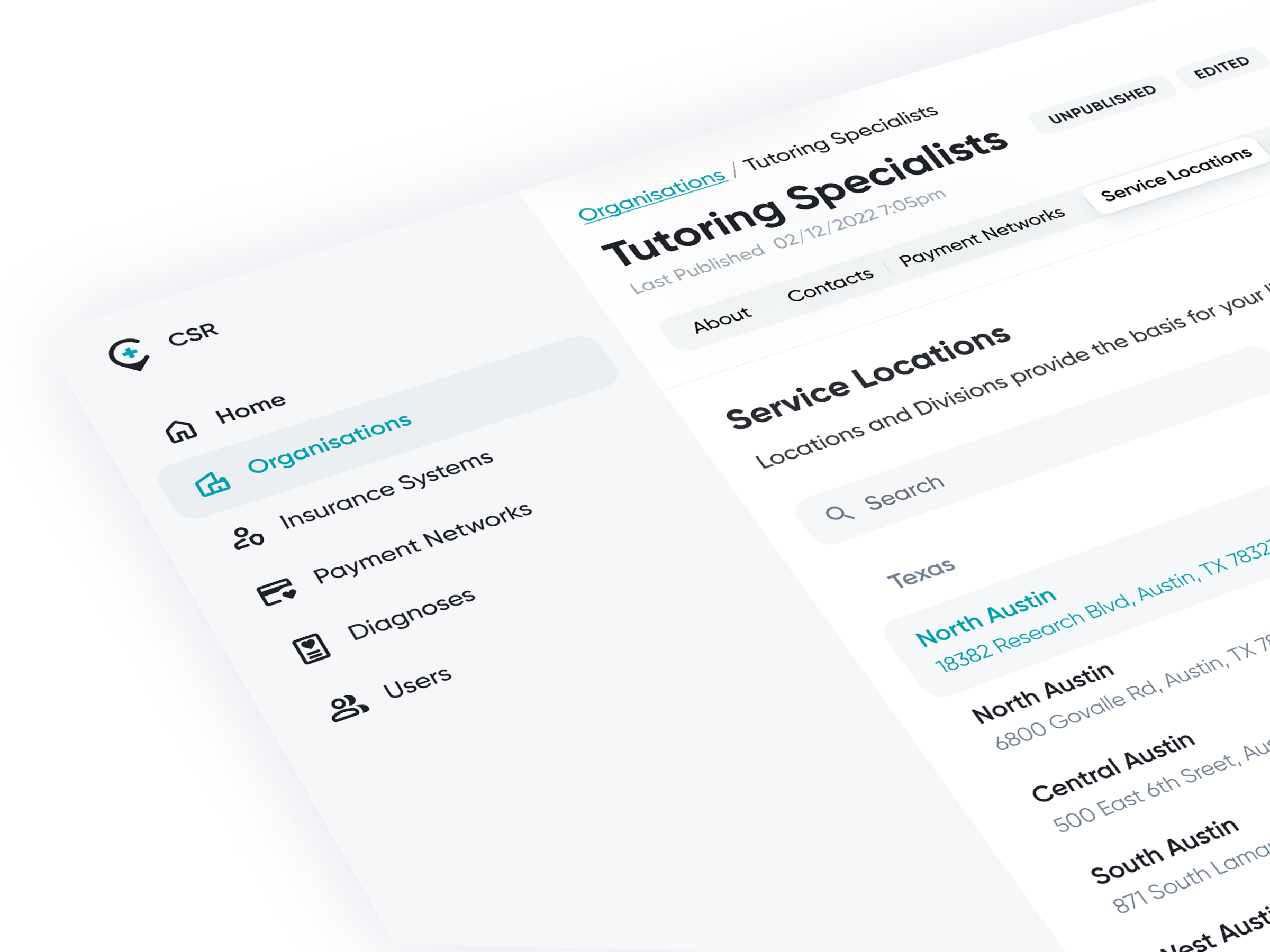 CSR by Unravel health application healthapp healthcare medical application medical tech patients care user interface