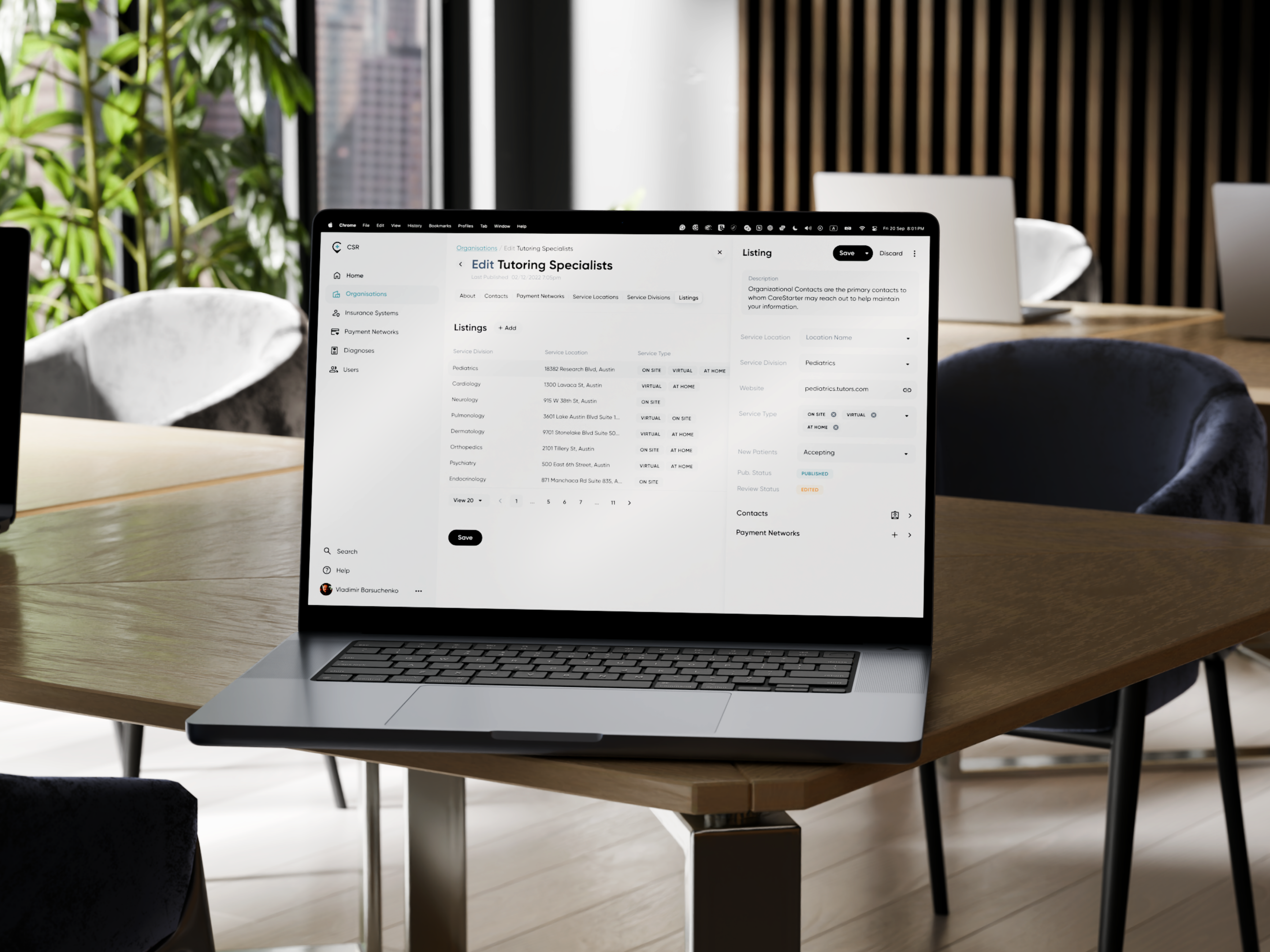 Example of Web App Design Audit