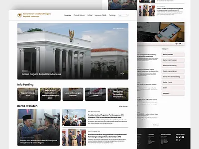 ⭐️ Kementerian Sekretariat Negara - Redesign CMS Landing Page ui