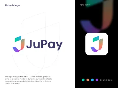 Jupay Logo - Fintech Brand Identity a b c d e f g h i j k abstract logo app icon logo branding creative logo design finance financial logo fintech logo gradient logo l m n o p q r s t u v w x y z letter letter logo logo logo design logo designer modern logo pay logo tech logo unique logo
