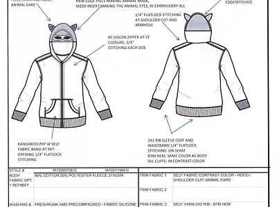 Tech Pack of baby animation appareldesign appareltechdesign babywear cadfashion childrenswear clothingtechpack cutandsew dribbblefashion fashiondetail fashionillustration fashiontech flatsketch fleecehoodie graphic design hoodiedesign kidsweardesign productdevelopment technicaldrawing techpack