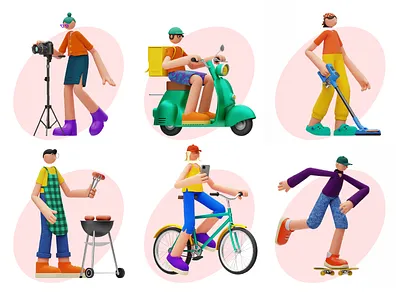 3D Rondi - part 2 3d 3d character 3d modeling blende 3d character character design illustration