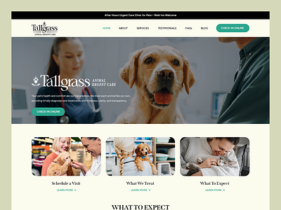 Tallgrass Animal Urgent Care // Web Design animal animal care cat clinic dog health healthcare hospital pet vet veterinary web design