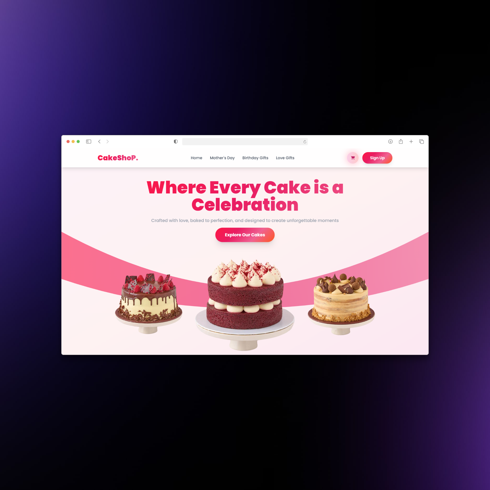 Cake Shop Website bakery bakery website cake cake shop cake website food food webiste website website design