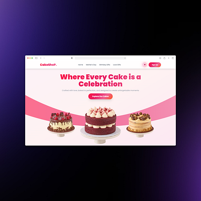Cake Shop Website bakery bakery website cake cake shop cake website food food webiste website website design