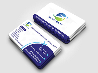 Creative Business Card Design adobe illustrator advertising card branding business card business card design card card design corporate corporate business card creative business card design double sided business card graphic design marketing minimalist business card modern business card professional business card travel agency business card visa consultancy business card visual identity