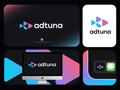 adtuna Logo Design blue branding fish icon logo logos sea tech tuna