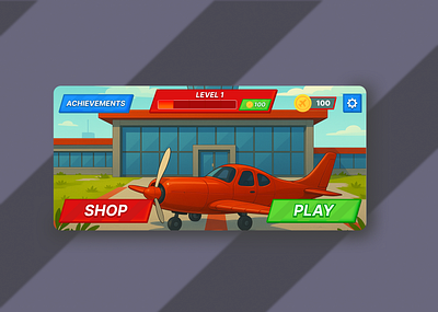 Airport Tycoon - Mobile Game 3d animation branding graphic design ui