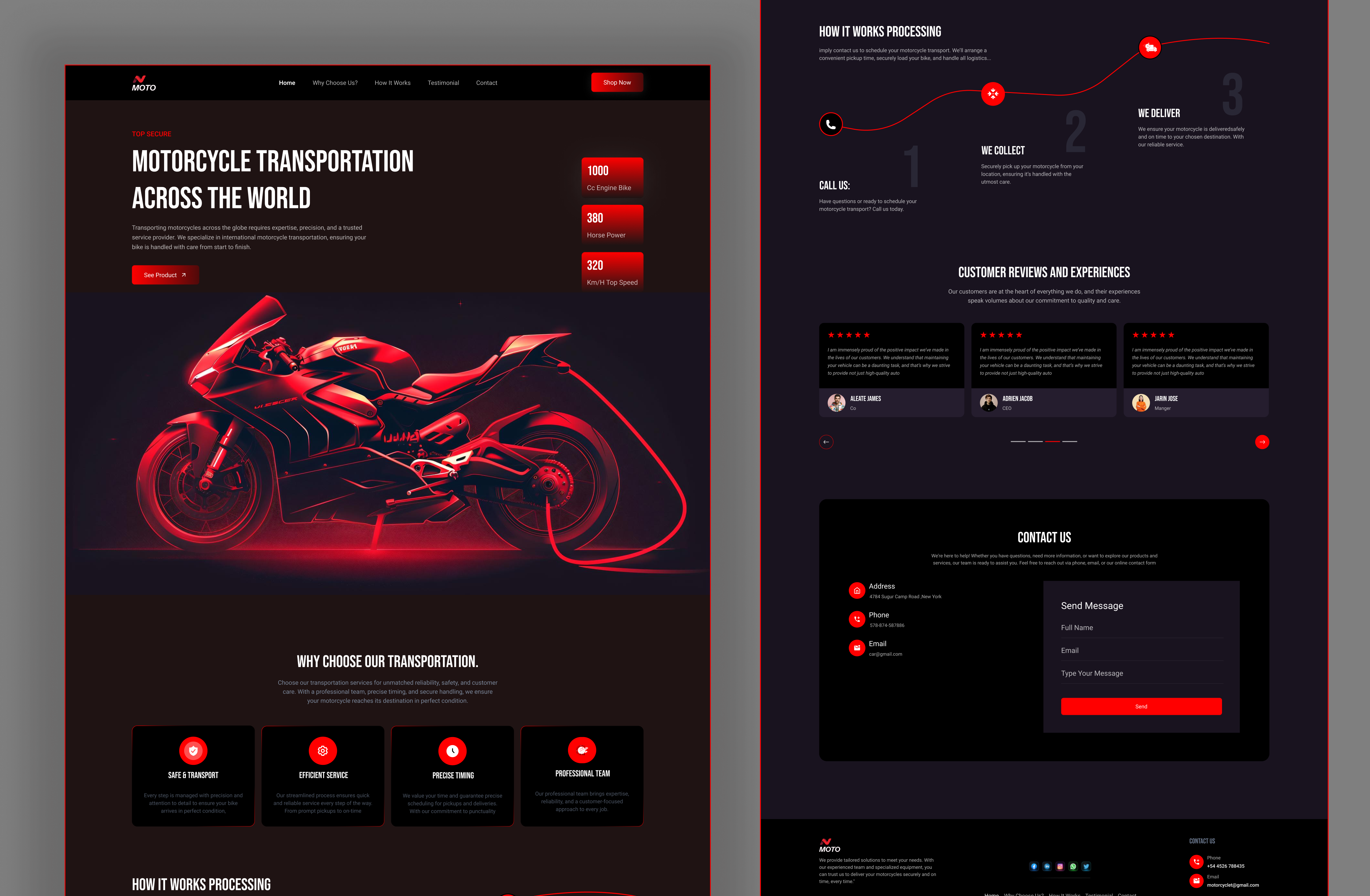 Transportation Website logistics motorcycle transportation ogistics company transportation transportation website