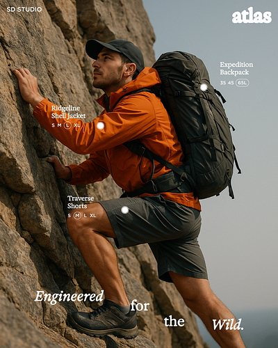 Atlas Outdoor Brand | Social Media Post | SD Studio graphic design illustrator photoshop sdstudio social media design