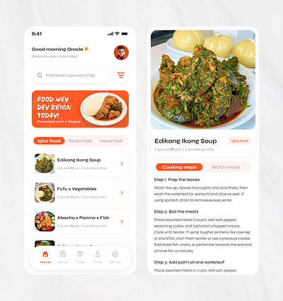 Food app (mobile app) figma food lagos mobile app naija ui design