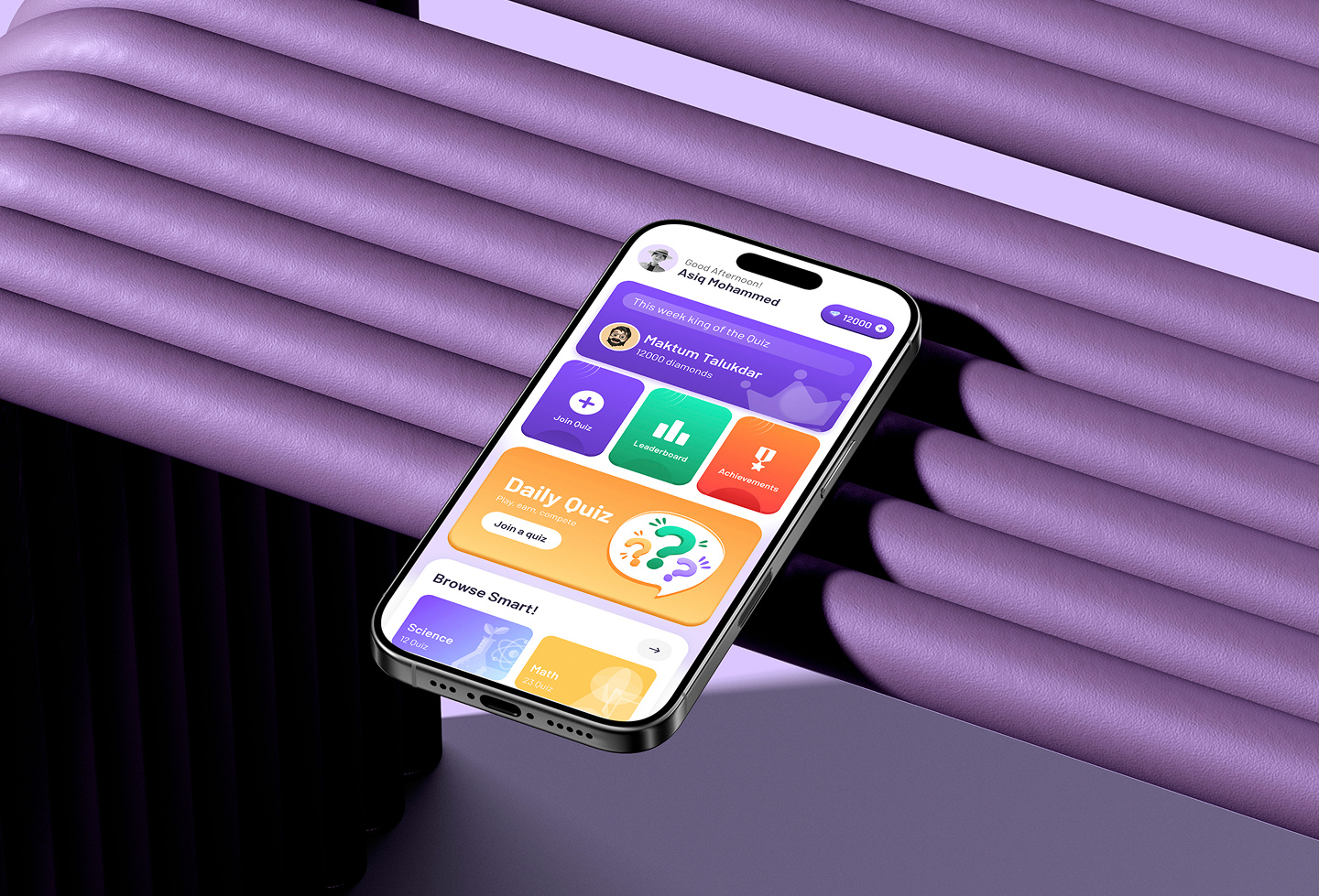 Quiz Quick - Quiz & Trivia Mobile App UI aplication app uikit best mobile app faq home apge interface knowledge modern quiz app modern ui netro netrosystems online quiz qa quiz mobile app quizkwin quizzes software agency takequiz trending trivia