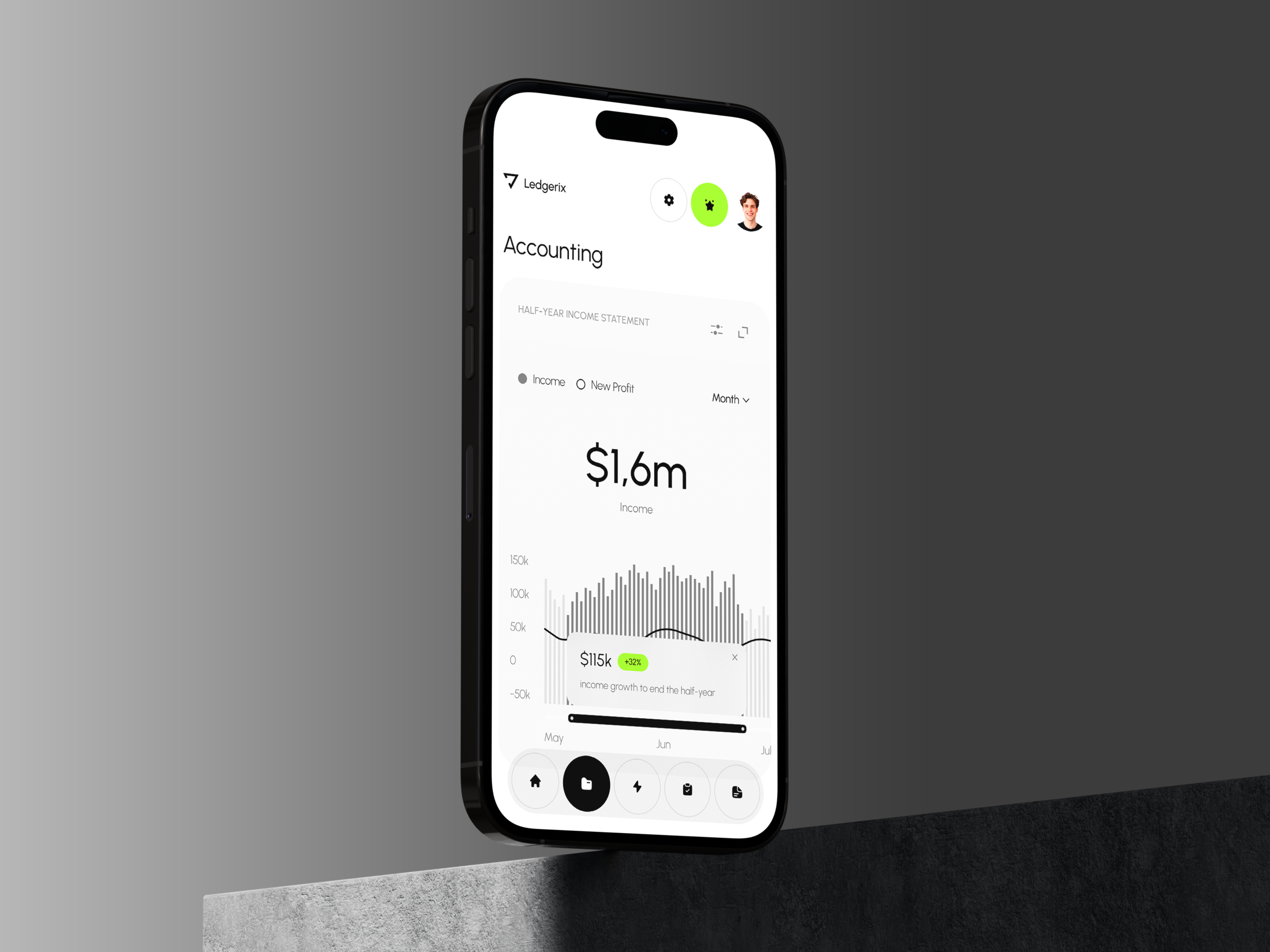 Ledgerix - Finance Management App ai app app design b2b business crm dashboard design finance financial fintech interface management mobile product saas service software ui ux