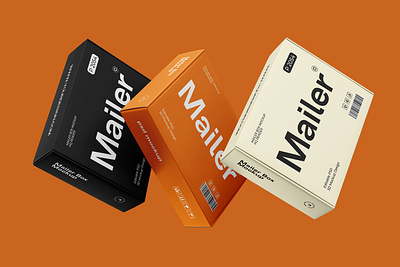 MAILER BOX PSD MOCKUP 3d advertising box boxes brand identity branding design graphic design logo mailer marketing packaging photoshop product template ui ux