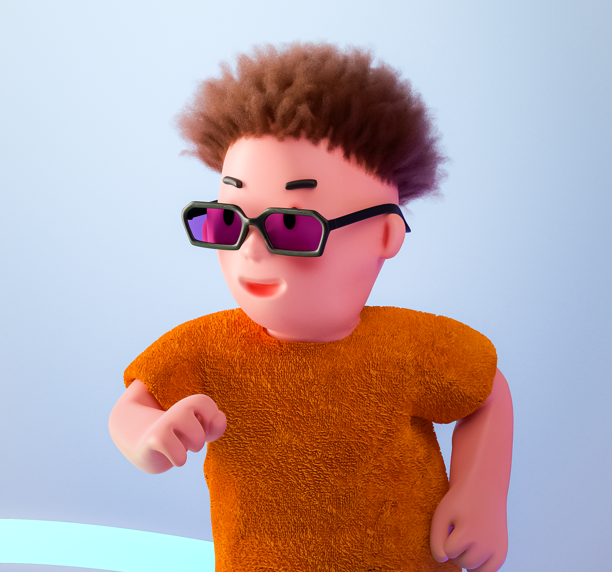 —Meet Carlo 3d animation branding c4d cgi character characterdesign design environment fabric hair logo model modern motion pastel rig texture ui ux