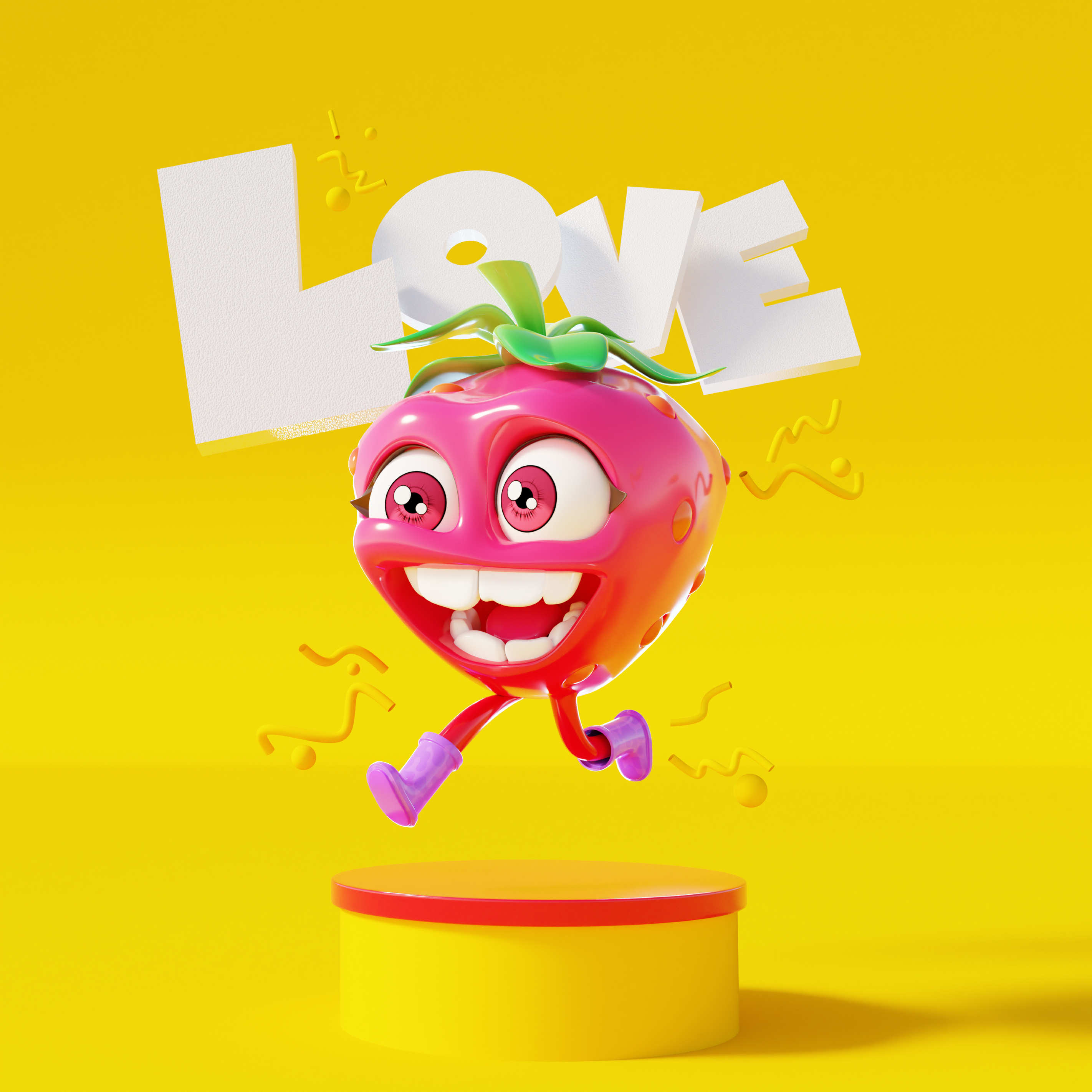 Love/Fruits of the Spirit 3d animation bible branding cartoon character design colorfull design fruits funny illustration love strawberry ui