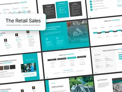 Presentation - The Retail Sales Process branding construction design template digital design google slide graphic design layout design powerpoint design presentation presentation template rennovation retail sales roof replacement roofing roofing company sales process slide slide deck design
