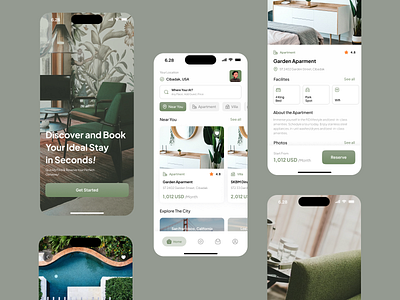 Booking App #Exploration apartment app apps book booking calendar clean dashboard date flight guest holiday hotel house ui ux