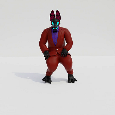 Furry Avatar Vrchat 3d 3dprinting 3dprintmodel animation blender design illustration ui vrchat vtuber
