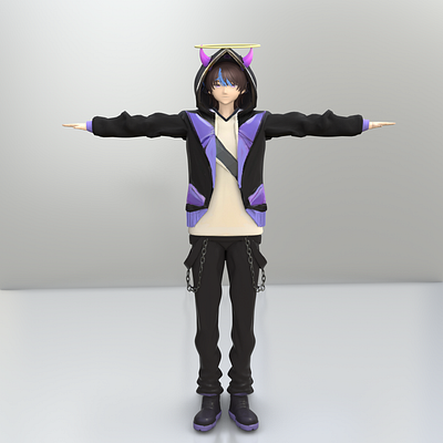 Anime Vtuber Model 3d 3dprinting 3dprintmodel animation blender character design design illustration ui vrchat vtuber