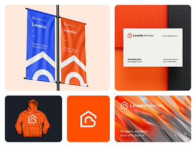 Real estate logo of Lovella Homes Property Logo, House Logo architecture branding construction graphic design heart logo home logo house logo property property logo property management real estate real estate agency real estate agent real estate branding real estate logo realtor