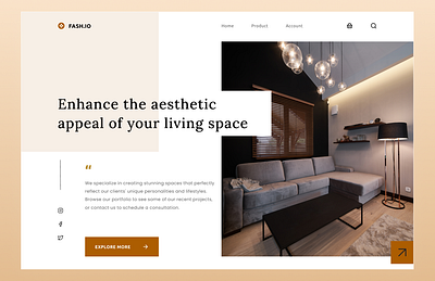 Fresh Drop: Furniture Website Hero Section aesthetic figma furniture furniture website hero section landing page living room modern design photo ui ux web furniture website wooden