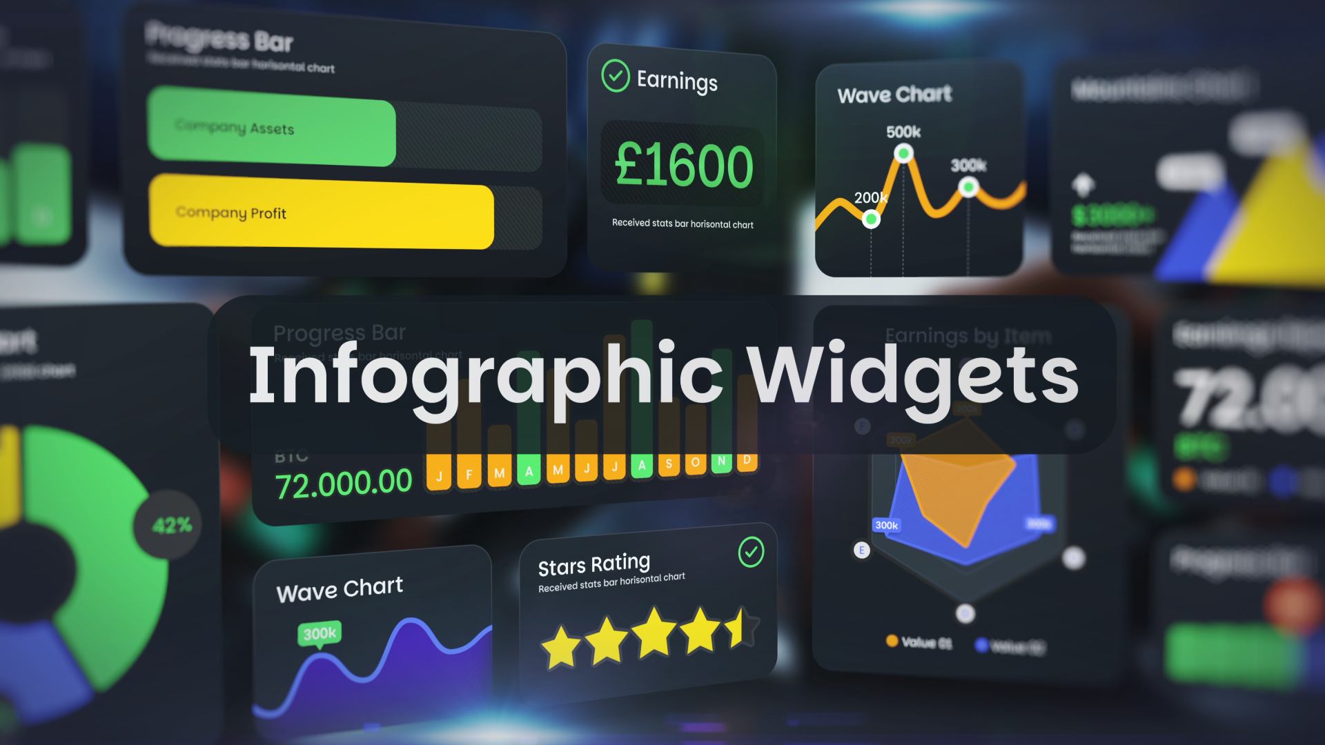 Infographic Widgets animation corporate infographic counter icons motion graphics