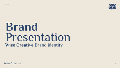 Wise Creative Brand Presentation adobeillustrator adobephotoshop artist brand design brand identity brand presentation branding creative design designer graphic design logo logo design