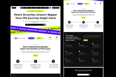 Pulse Digital Marketing Landing Page branding design digital marketing graphic design illustration logo template ui vector