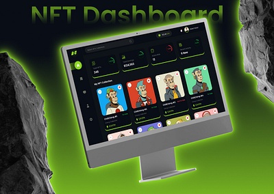NFT Dashboard UI app case study crypto ui dailyui dark mode ui dashboard design design figma design interface design nft collection nft dashboard product design ui ui components ui design uiux ux ux design web3 design