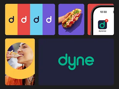Dyne rebranding app branding bright circle colorful concept design dine dining experience fine food friendly graphic design icon identity logo meal simple vibrant