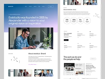 Agency Website Design UI about us page agency agency website digital agency landing page landingpage marketing agency minimal design uiux web design website