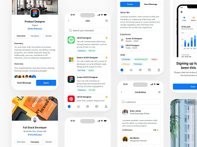 Mobile Jobs - Lookscout Design System android clean design ios jobs layout lookscout mobile responsive ui user interface ux