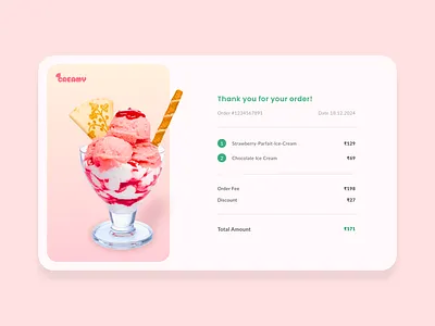 UI Design-Email Receipt branding design email screen figma logo mobileapp mobiledesign ui uiux ux