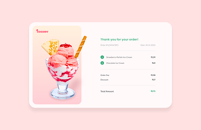 UI Design-Email Receipt branding design email screen figma logo mobileapp mobiledesign ui uiux ux