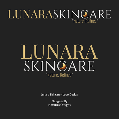 Lunara Skincare - Logo Design clean design