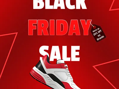 Black-Friday-Sale-Shoe-Promotion-Graphic-Poster design figma graphic design illustration mobileapp mobiledesign photoshop poster shoe design post shoeposter ui uiux ux