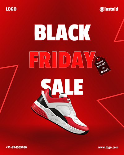 Black-Friday-Sale-Shoe-Promotion-Graphic-Poster design figma graphic design illustration mobileapp mobiledesign photoshop poster shoe design post shoeposter ui uiux ux