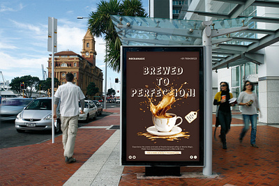 Coffee-Cafe-Promotion-Billboard-poster-design billboard design branding coffeeposter design figma graphic design illustration logo mobileapp photoshop poster ui uiux ux