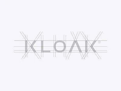 Kloak Wordmark Logo Grid app application bold brand design brand identity branding digital design fashion hospitality logo logo design logotype masculine minimal modern product design restaurants sophisticated visual identity wordmark